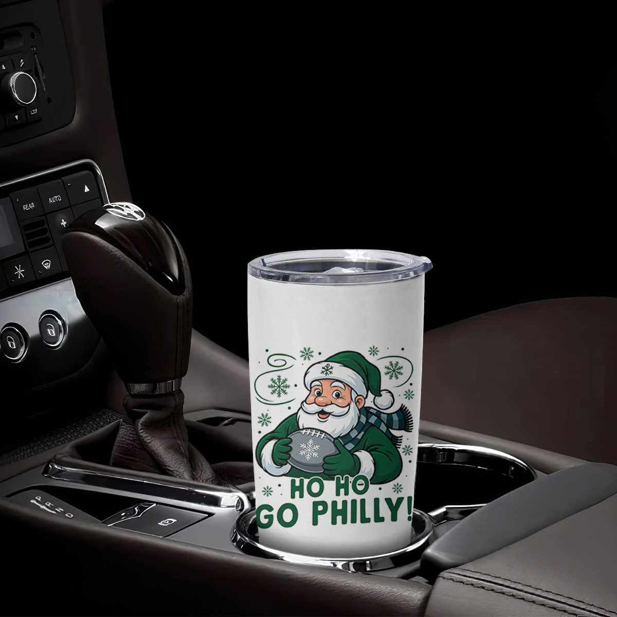 Funny Green Santa Ho Ho Go Philly Tumbler Cup Retro Nostalgic Philadelphia Pride Christmas Gift TS02 Print Your Wear