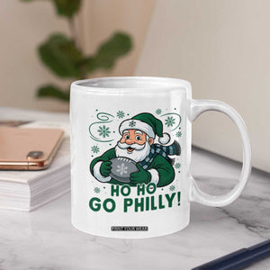 Funny Green Santa Ho Ho Go Philly Coffee Mug Retro Nostalgic Philadelphia Pride Christmas Gift TS02 Print Your Wear