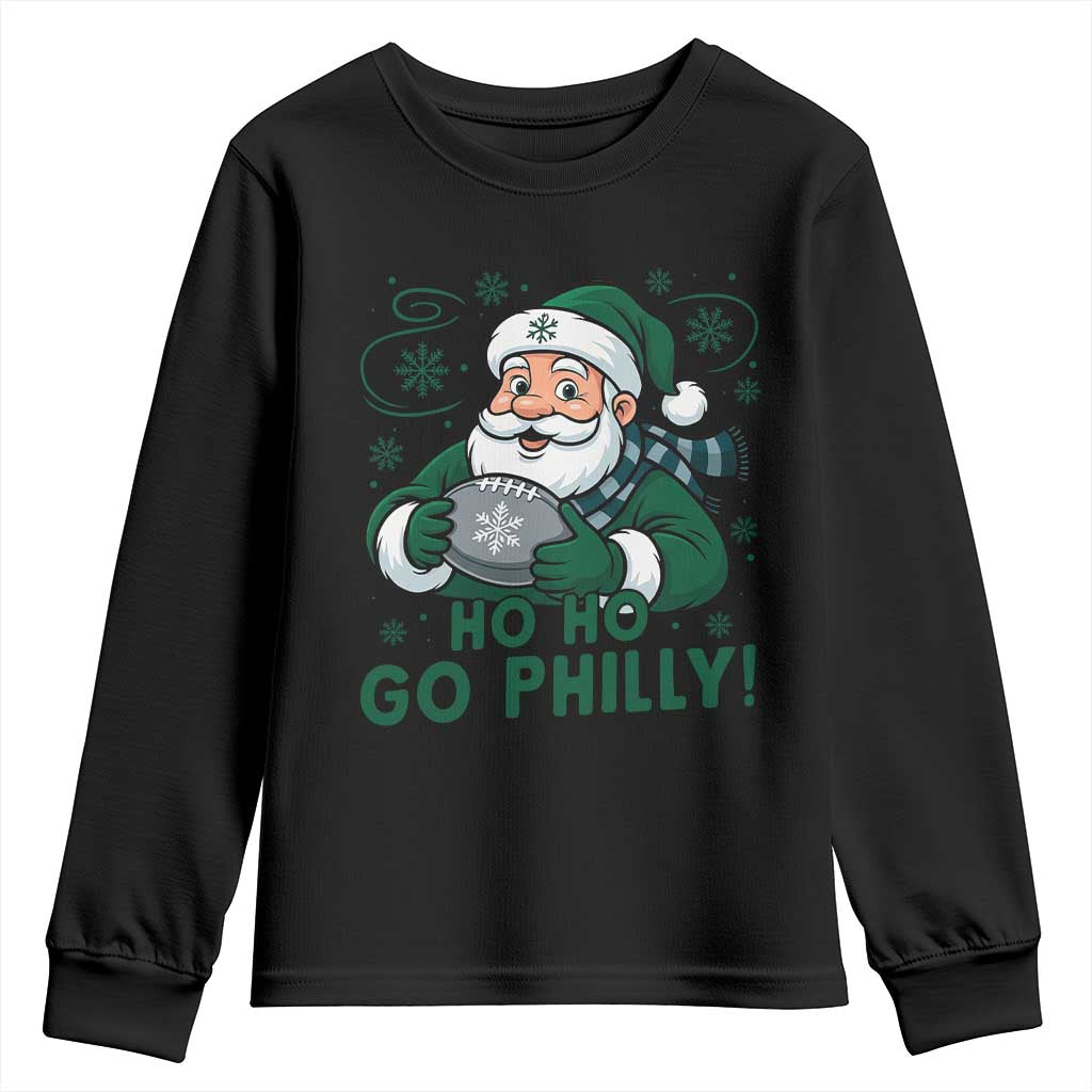 Funny Green Santa Ho Ho Go Philly Youth Sweatshirt Retro Nostalgic Philadelphia Pride Christmas Gift TS02 Black Print Your Wear