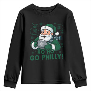 Funny Green Santa Ho Ho Go Philly Youth Sweatshirt Retro Nostalgic Philadelphia Pride Christmas Gift TS02 Black Print Your Wear