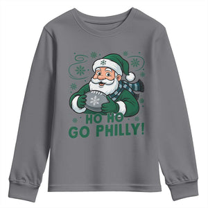 Funny Green Santa Ho Ho Go Philly Youth Sweatshirt Retro Nostalgic Philadelphia Pride Christmas Gift TS02 Charcoal Print Your Wear