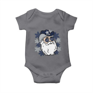 Western Cowboy Santa Christmas Baby Onesie Cool Retro Nostalgic Xmas Gift TS02 Charcoal Print Your Wear