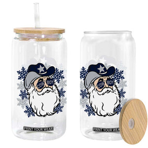 Western Cowboy Santa Christmas Glass Can Cool Retro Nostalgic Xmas Gift TS02 Print Your Wear