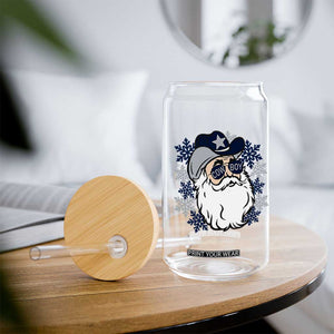 Western Cowboy Santa Christmas Glass Can Cool Retro Nostalgic Xmas Gift TS02 Print Your Wear