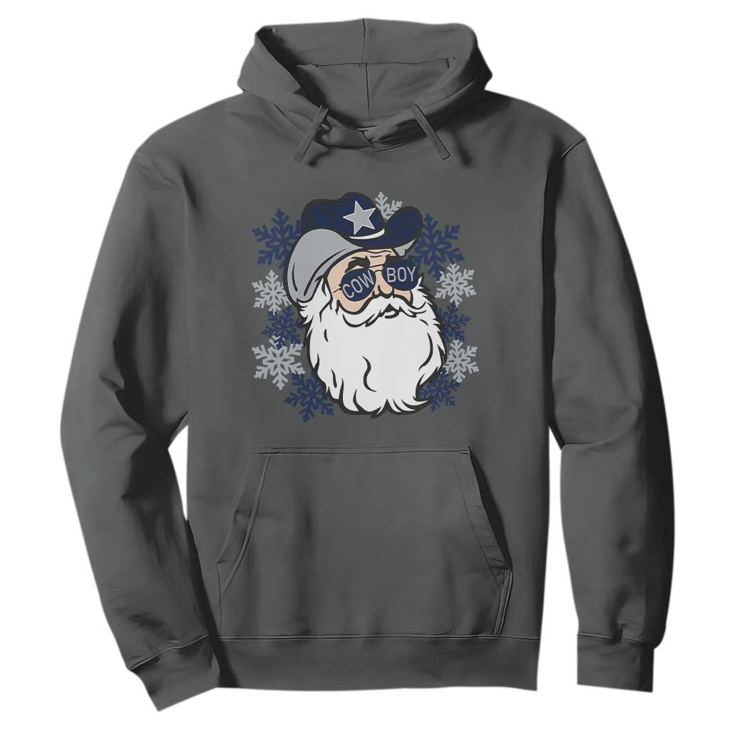 Western Cowboy Santa Christmas Hoodie Cool Retro Nostalgic Xmas Gift TS02 Dark Heather Print Your Wear