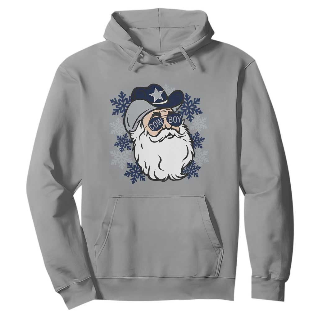 Western Cowboy Santa Christmas Hoodie Cool Retro Nostalgic Xmas Gift TS02 Sport Gray Print Your Wear
