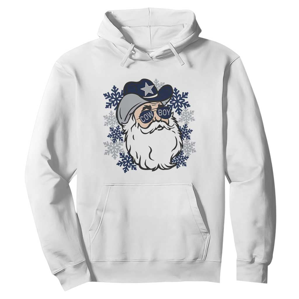 Western Cowboy Santa Christmas Hoodie Cool Retro Nostalgic Xmas Gift TS02 White Print Your Wear