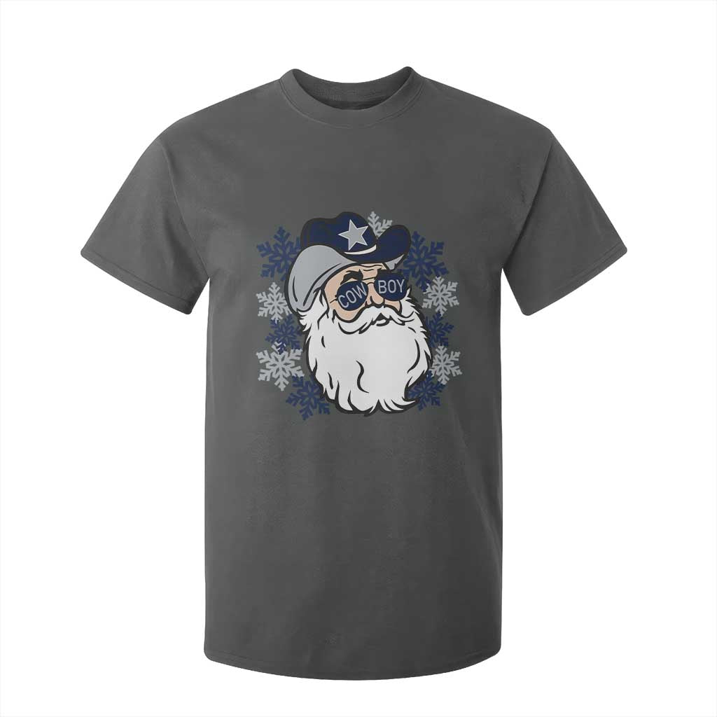Western Cowboy Santa Christmas T Shirt For Kid Cool Retro Nostalgic Xmas Gift TS02 Dark Heather Print Your Wear