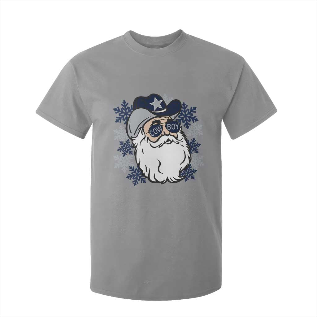 Western Cowboy Santa Christmas T Shirt For Kid Cool Retro Nostalgic Xmas Gift TS02 Sport Gray Print Your Wear