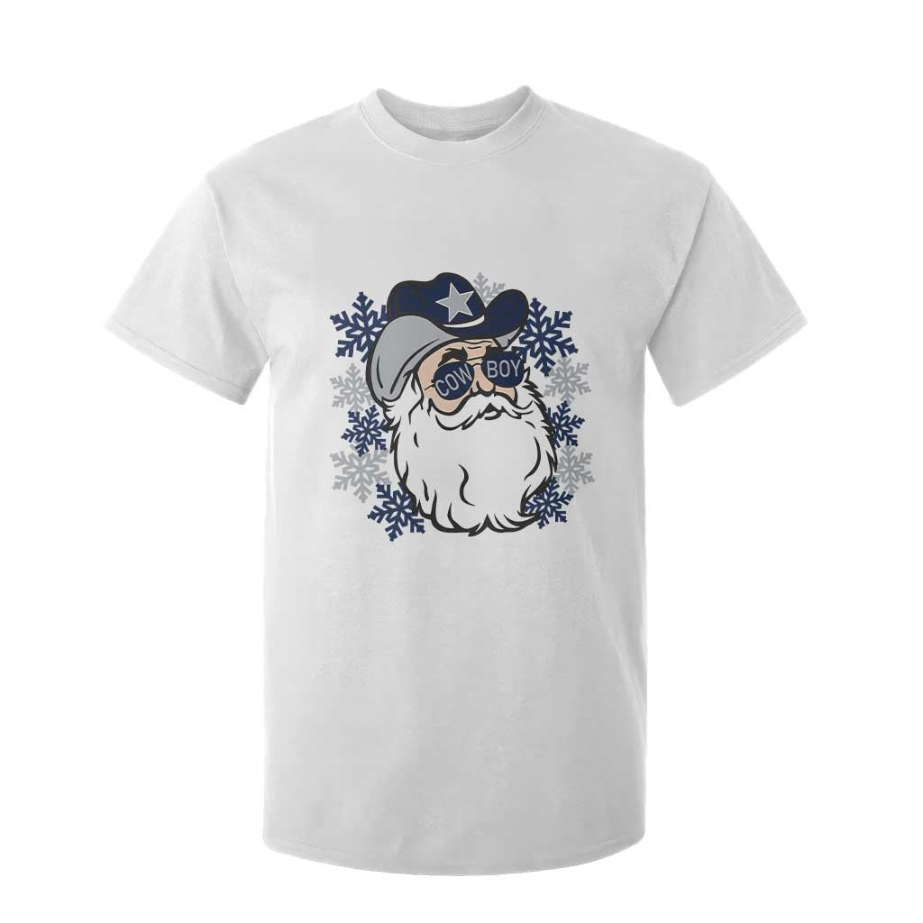 Western Cowboy Santa Christmas T Shirt For Kid Cool Retro Nostalgic Xmas Gift TS02 White Print Your Wear