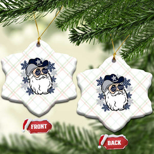 Western Cowboy Santa Christmas Ceramic Ornament Cool Retro Nostalgic Xmas Gift TS02 Print Your Wear