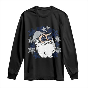 Western Cowboy Santa Christmas Long Sleeve Shirt Cool Retro Nostalgic Xmas Gift TS02 Black Print Your Wear