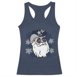 Western Cowboy Santa Christmas Racerback Tank Top Cool Retro Nostalgic Xmas Gift TS02 Navy Print Your Wear