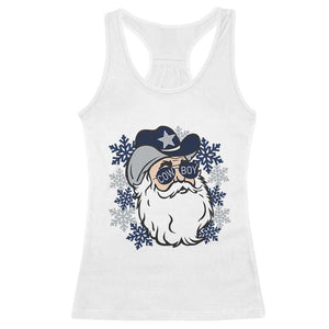 Western Cowboy Santa Christmas Racerback Tank Top Cool Retro Nostalgic Xmas Gift TS02 White Print Your Wear