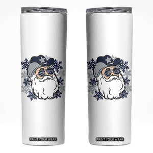 Western Cowboy Santa Christmas Skinny Tumbler Cool Retro Nostalgic Xmas Gift TS02 White Print Your Wear