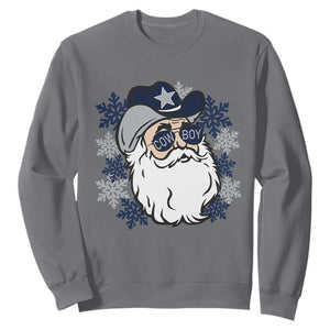 Western Cowboy Santa Christmas Sweatshirt Cool Retro Nostalgic Xmas Gift TS02 Charcoal Print Your Wear