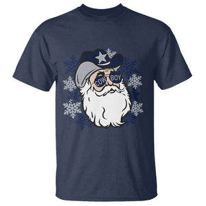 Western Cowboy Santa Christmas T Shirt Cool Retro Nostalgic Xmas Gift TS02 Navy Print Your Wear