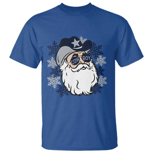 Western Cowboy Santa Christmas T Shirt Cool Retro Nostalgic Xmas Gift TS02 Royal Blue Print Your Wear