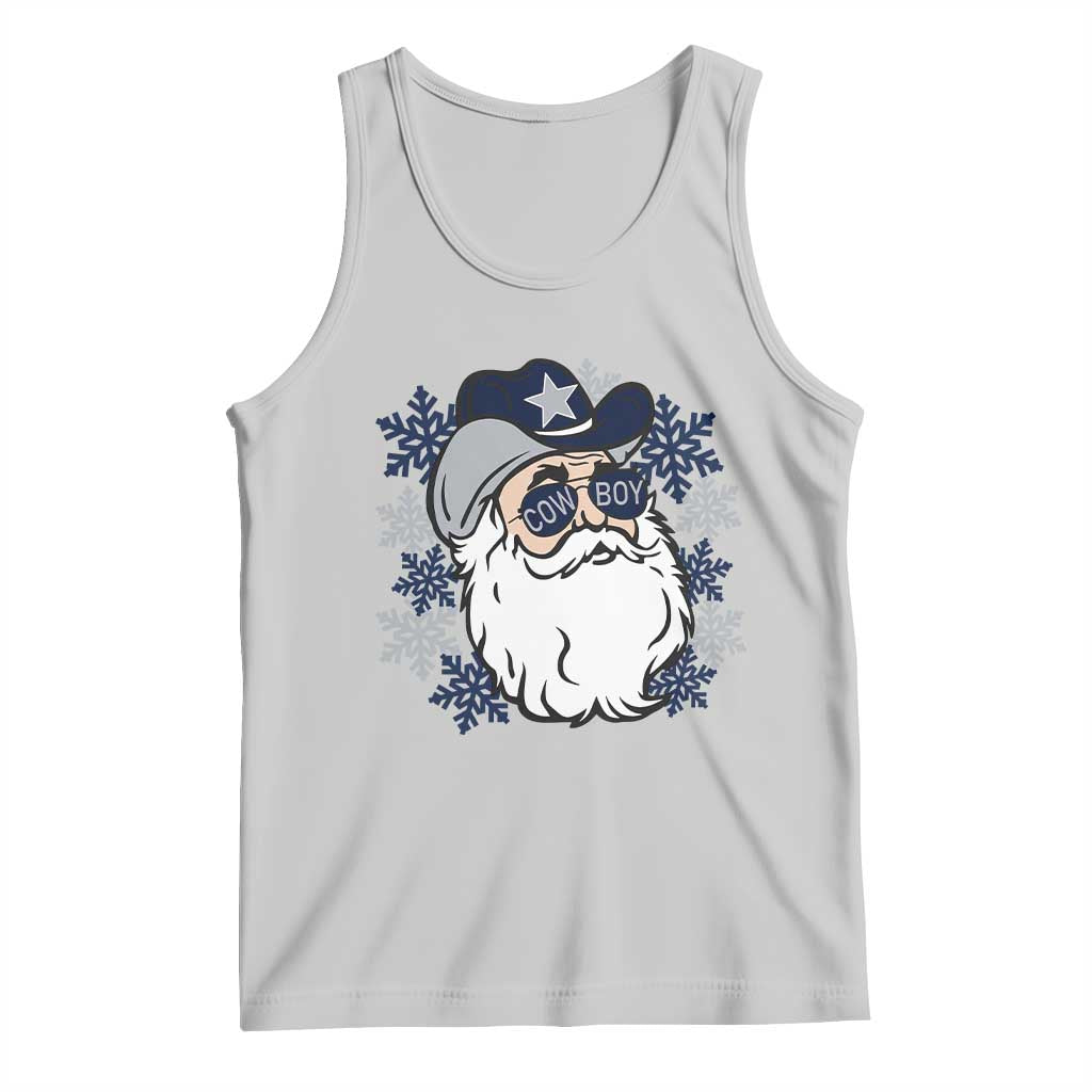 Western Cowboy Santa Christmas Tank Top Cool Retro Nostalgic Xmas Gift TS02 Ash Print Your Wear