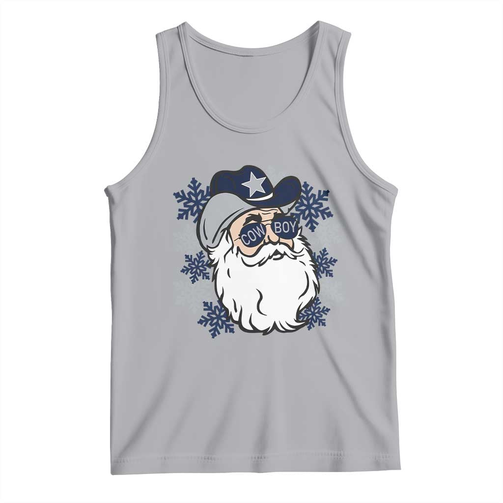 Western Cowboy Santa Christmas Tank Top Cool Retro Nostalgic Xmas Gift TS02 Athletic Heather Print Your Wear