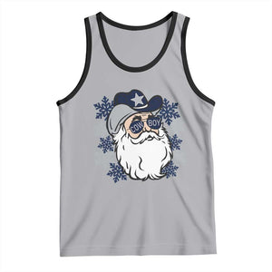 Western Cowboy Santa Christmas Tank Top Cool Retro Nostalgic Xmas Gift TS02 Athletic Heather Black Print Your Wear