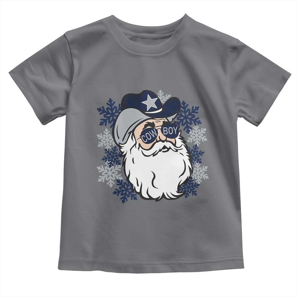 Western Cowboy Santa Christmas Toddler T Shirt Cool Retro Nostalgic Xmas Gift TS02 Charcoal Print Your Wear