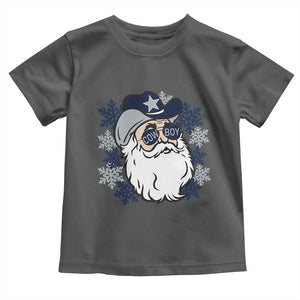 Western Cowboy Santa Christmas Toddler T Shirt Cool Retro Nostalgic Xmas Gift TS02 Dark Heather Print Your Wear