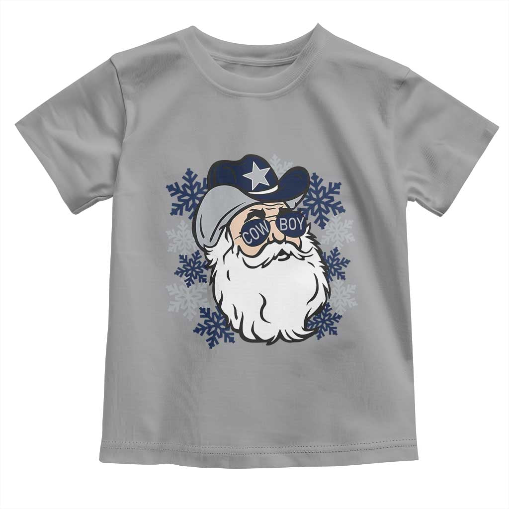 Western Cowboy Santa Christmas Toddler T Shirt Cool Retro Nostalgic Xmas Gift TS02 Sport Gray Print Your Wear