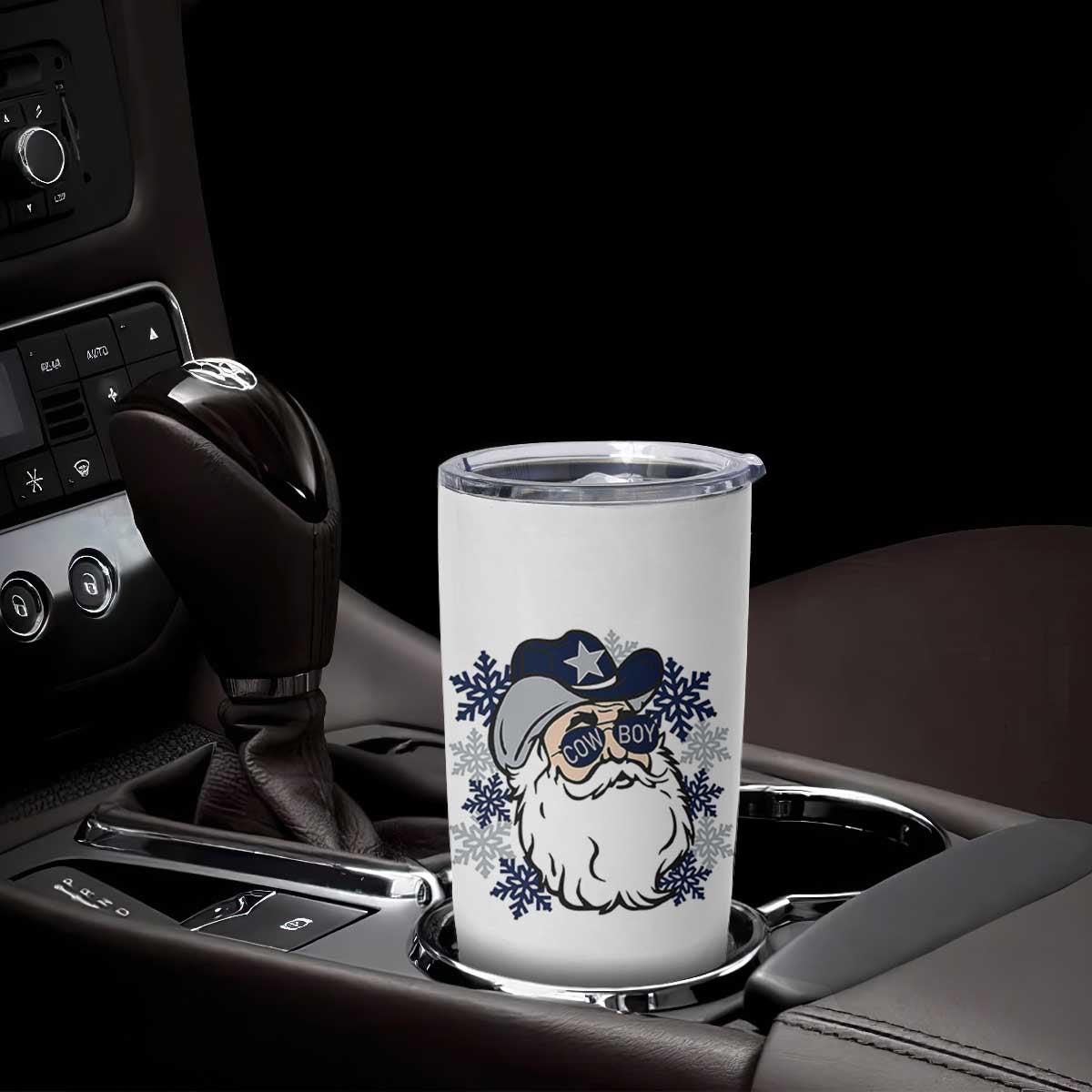 Western Cowboy Santa Christmas Tumbler Cup Cool Retro Nostalgic Xmas Gift TS02 Print Your Wear