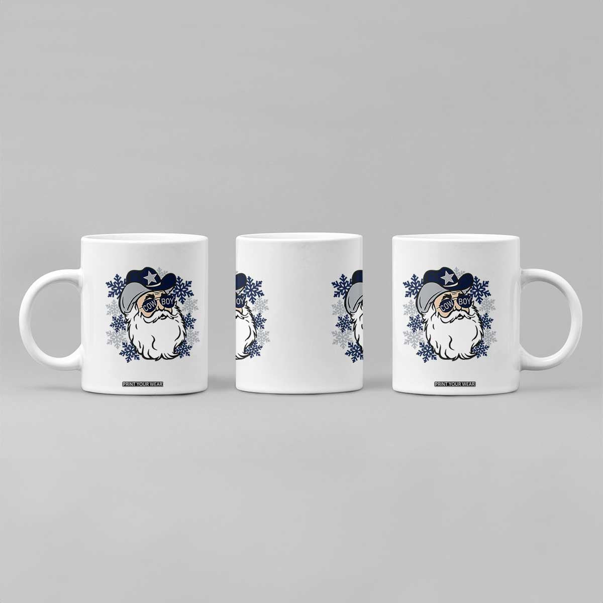 Western Cowboy Santa Christmas Coffee Mug Cool Retro Nostalgic Xmas Gift TS02 Print Your Wear