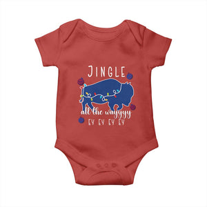 Buffalo Christmas Jingle All the Way Ey Baby Onesie Xmas Lights Funny Holiday Gift TS02 Red Print Your Wear