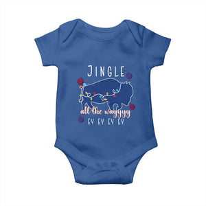 Buffalo Christmas Jingle All the Way Ey Baby Onesie Xmas Lights Funny Holiday Gift TS02 Royal Blue Print Your Wear