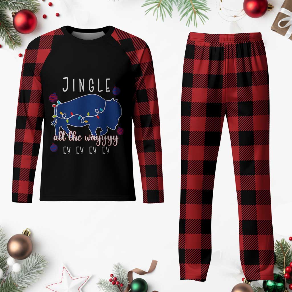 Buffalo Christmas Jingle All the Way Ey Plaid Pajama Set Xmas Lights Funny Holiday Gift TS02 Buffalo Plaid Print Your Wear