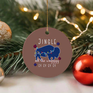 Buffalo Christmas Jingle All the Way Ey Ceramic Ornament Xmas Lights Funny Holiday Gift TS02 1pc Mocha Print Your Wear