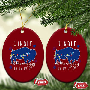 Buffalo Christmas Jingle All the Way Ey Ceramic Ornament Xmas Lights Funny Holiday Gift TS02 Print Your Wear