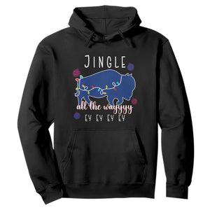 Buffalo Christmas Jingle All the Way Ey Hoodie Xmas Lights Funny Holiday Gift TS02 Black Print Your Wear