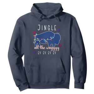 Buffalo Christmas Jingle All the Way Ey Hoodie Xmas Lights Funny Holiday Gift TS02 Navy Print Your Wear