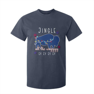 Buffalo Christmas Jingle All the Way Ey T Shirt For Kid Xmas Lights Funny Holiday Gift TS02 Navy Print Your Wear