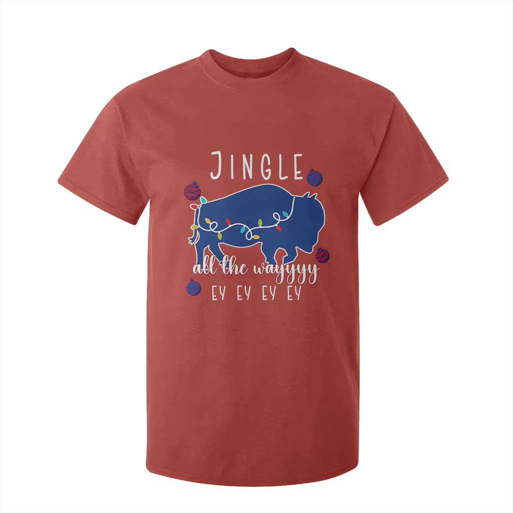 Buffalo Christmas Jingle All the Way Ey T Shirt For Kid Xmas Lights Funny Holiday Gift TS02 Red Print Your Wear