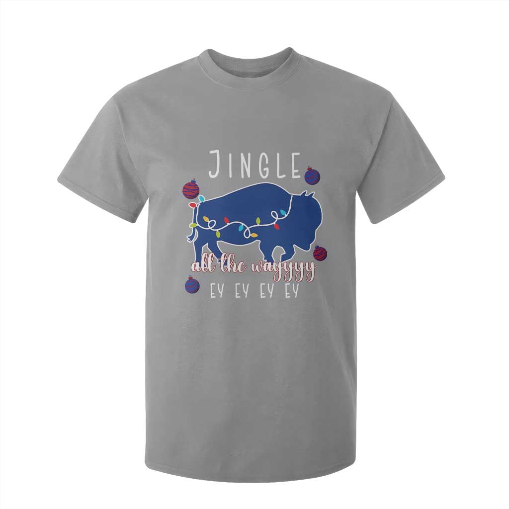 Buffalo Christmas Jingle All the Way Ey T Shirt For Kid Xmas Lights Funny Holiday Gift TS02 Sport Gray Print Your Wear