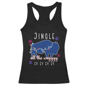 Buffalo Christmas Jingle All the Way Ey Racerback Tank Top Xmas Lights Funny Holiday Gift TS02 Black Print Your Wear