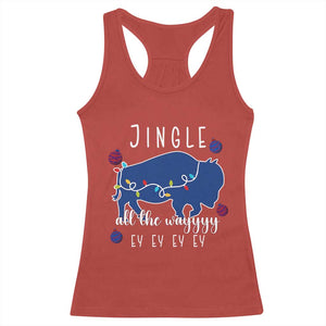 Buffalo Christmas Jingle All the Way Ey Racerback Tank Top Xmas Lights Funny Holiday Gift TS02 Red Print Your Wear