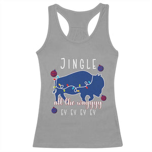 Buffalo Christmas Jingle All the Way Ey Racerback Tank Top Xmas Lights Funny Holiday Gift TS02 Sport Gray Print Your Wear