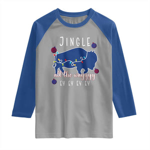Buffalo Christmas Jingle All the Way Ey Raglan Shirt Xmas Lights Funny Holiday Gift TS02 Sport Gray Royal Print Your Wear