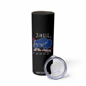 Buffalo Christmas Jingle All the Way Ey Skinny Tumbler Xmas Lights Funny Holiday Gift TS02 Print Your Wear