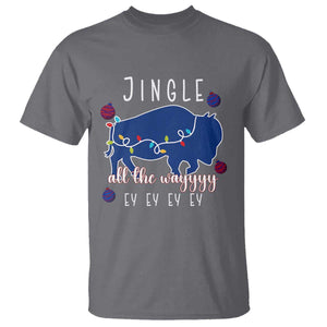 Buffalo Christmas Jingle All the Way Ey T Shirt Xmas Lights Funny Holiday Gift TS02 Charcoal Print Your Wear