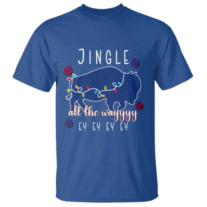 Buffalo Christmas Jingle All the Way Ey T Shirt Xmas Lights Funny Holiday Gift TS02 Royal Blue Print Your Wear