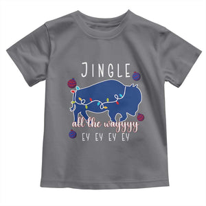 Buffalo Christmas Jingle All the Way Ey Toddler T Shirt Xmas Lights Funny Holiday Gift TS02 Charcoal Print Your Wear
