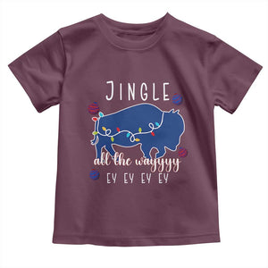 Buffalo Christmas Jingle All the Way Ey Toddler T Shirt Xmas Lights Funny Holiday Gift TS02 Maroon Print Your Wear