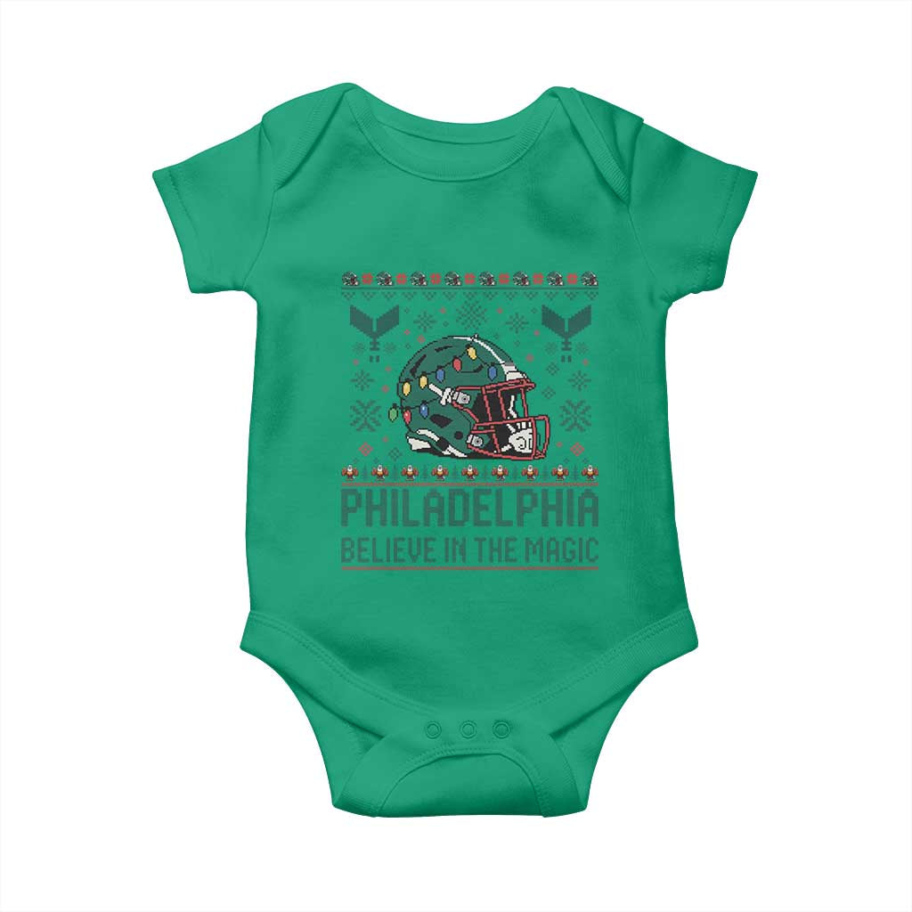 Philadelphia Believe in the Magic Baby Onesie Retro Philly PFE Sport Fans Christmas Gift TS02 Irish Green Print Your Wear